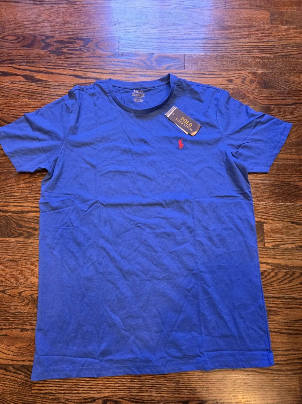 Ralph Lauren Royal Blue Short Sleeve Crew Tee with Red Pony